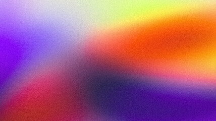 Grainy noisy background, abstract color gradient shape, vibrant glowing magenta purple blue green noise texture banner design