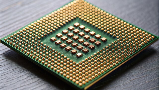 Close-up of Samsung microprocessor chip in Barcelona, Spain, Barcelona, Spain, September 2021, Samsung, microprocessor