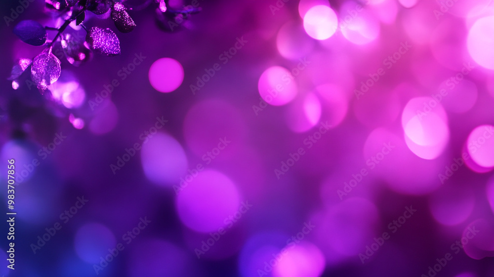 Aufkleber vibrant bokeh lights create a mesmerizing backdrop with purple and pink hues in a soft gradient