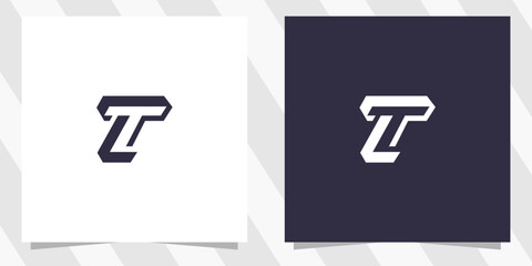 letter tl lt logo design vector