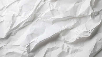 Obraz premium Softly crumpled white paper texture in close-up depicting natural creases and shadows