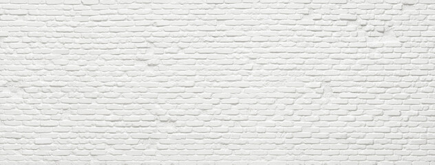 brick wall made of clinker stone painted white as background