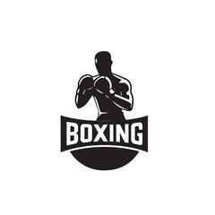 Naklejka premium Creative Set Of Illustration Boxing Logo Design