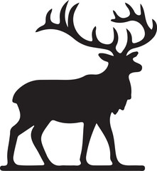 Elk icon silhouette vector style