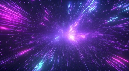 Fototapeta premium A neon light effect background with purple and blue streaks,