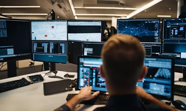 Cybersecurity response operations with security teams coordinating response efforts during cyberattacks
