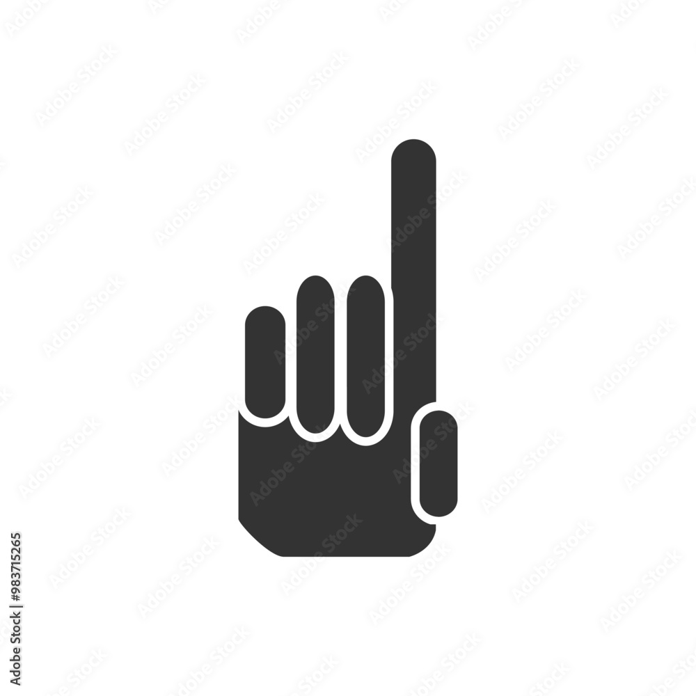 Poster black hand gesture icon for mobile interfaces. black hand icon indicating direction, perfect for use