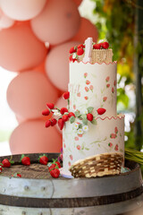 Strawberry Birthday Cake