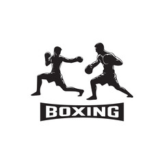 Creative Set Of Illustration Boxing Logo Design