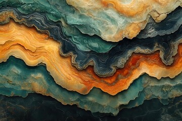 Obraz premium abstract earth texture mosaic swirling patterns of deserts oceans forests and ice rich natural hues aerial perspective seamless blending
