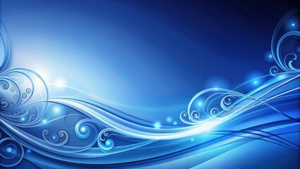 Abstract blue background with elegant swirls and gradients, blue, abstract, background, texture, design, artistic, elegant