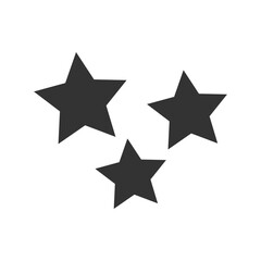 Black Star Icons on White Background.  stars on a white background, perfect for icons, logos, or decorations. Clean design suitable for various creative projects.