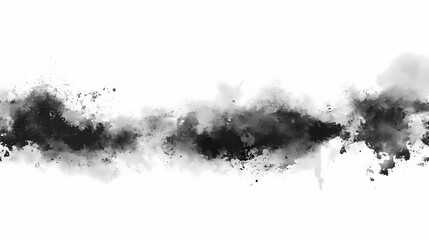 Fototapeta premium Ink wash texture with a transparent background. Ink Wash. Illustration