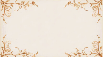 Elegant Art Nouveau invitation card template featuring swirling floral designs in warm tones. Perfect for special occasions, this design adds touch of sophistication and charm