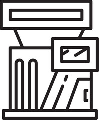 Modern Building Line Icon