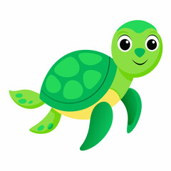 a playful, cartoon sea turtle