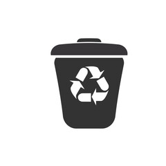Recycling Bin Icon with Recycle Symbol for Waste Management. Recycling Bin Icon with Recycle Symbol for Waste Management