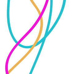 Naklejka premium Pink teal yellow lines, background 