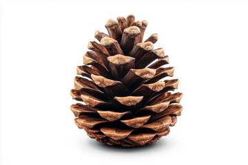 Pinecone Isolated on a White Background, Natural Pinecone. Merry Christmas