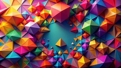 Obraz premium Abstract art background with colorful geometric shapes, abstract, art, background, colorful, geometric, shapes, design