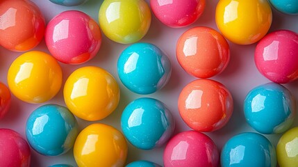 Colorful Gummy Balls Close-Up