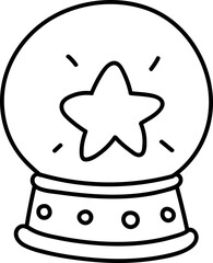 Halloween Crystal Ball outline coloring
