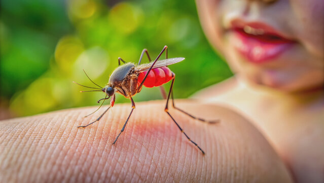 Close-up of a mosquito bite on a child's tender skin, red and swollen, highlighting the need for effective insect bite repellent protection.