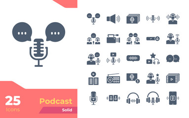 Podcast Solid Icons
