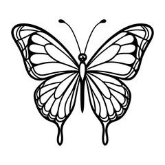 Butterfly silhouette vector