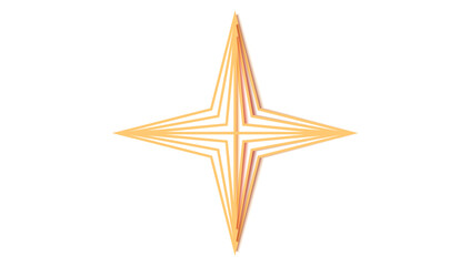 3d Star icon line illustration vector.  abstract star icon  background. outline of a star icon. banner template presentation. beige color background template. 3d design vector illustration
