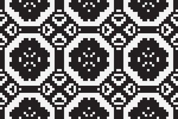 Ethnic seamless monochrome pattern. Aztec geometric background. Tribal print. Navajo fabric. Modern abstract wallpaper. Vector illustration.