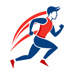 Sport runner icon logo artwork vector illustration