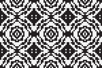 Fototapeta premium Ethnic seamless monochrome pattern. Aztec geometric background. Tribal print. Navajo fabric. Modern abstract wallpaper. Vector illustration.
