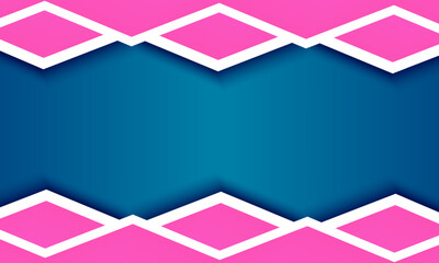 geometric pink frame background. blue gradient background. horizontal banner template. abstract pink border template with text space for presentation template, web, advertise, brochure, invitation
