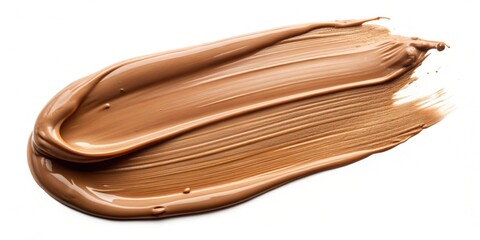 Close-up of smudged liquid makeup foundation in dark shades , cosmetics, texture, top view, beauty, makeup