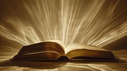 Open Book with Light Rays