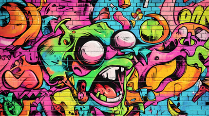 Naklejka premium graffiti on the wall