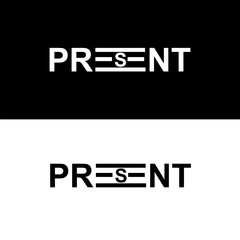 Creative and modern word mark PRESENT letter logo design for your business identity.