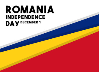 Romania Independence Day. December 1. Abstract design background.