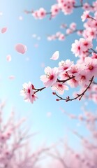 Obraz premium Cherry Blossom Tree in Full Bloom for Phone Wallpaper.