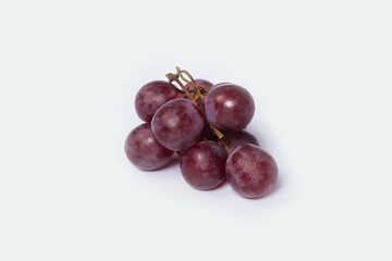 Assortment of exotic fruits isolated on white background. Close up of heap of fruit. Concept of healthy eating and dieting lifestyle. 