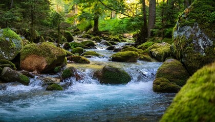 岩の上を流れる川river flowing over rocks