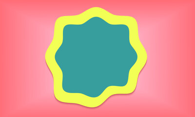 abstract blue board with wavy yellow lines on pink gradient background. Canvas for painting. canvas banner template. presentation banner. vector design for design brochure, website, flyer, advertise
