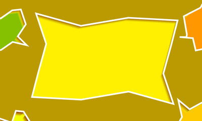 Abstract social media post story background. children background frames. yellow gradient background. headline funny ornament template presentation. Comic cartoon frame background design. digital art
