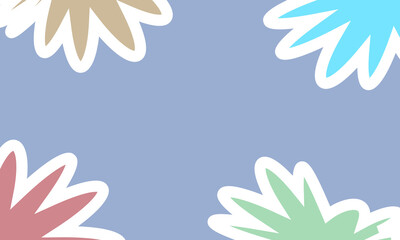 Minimalist social media post and story template. tropical wallpaper. cute background. childrenbackground template. Suitable for social media post and story and web mobile ads

