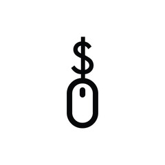 flat abstract icon logo online income, online business