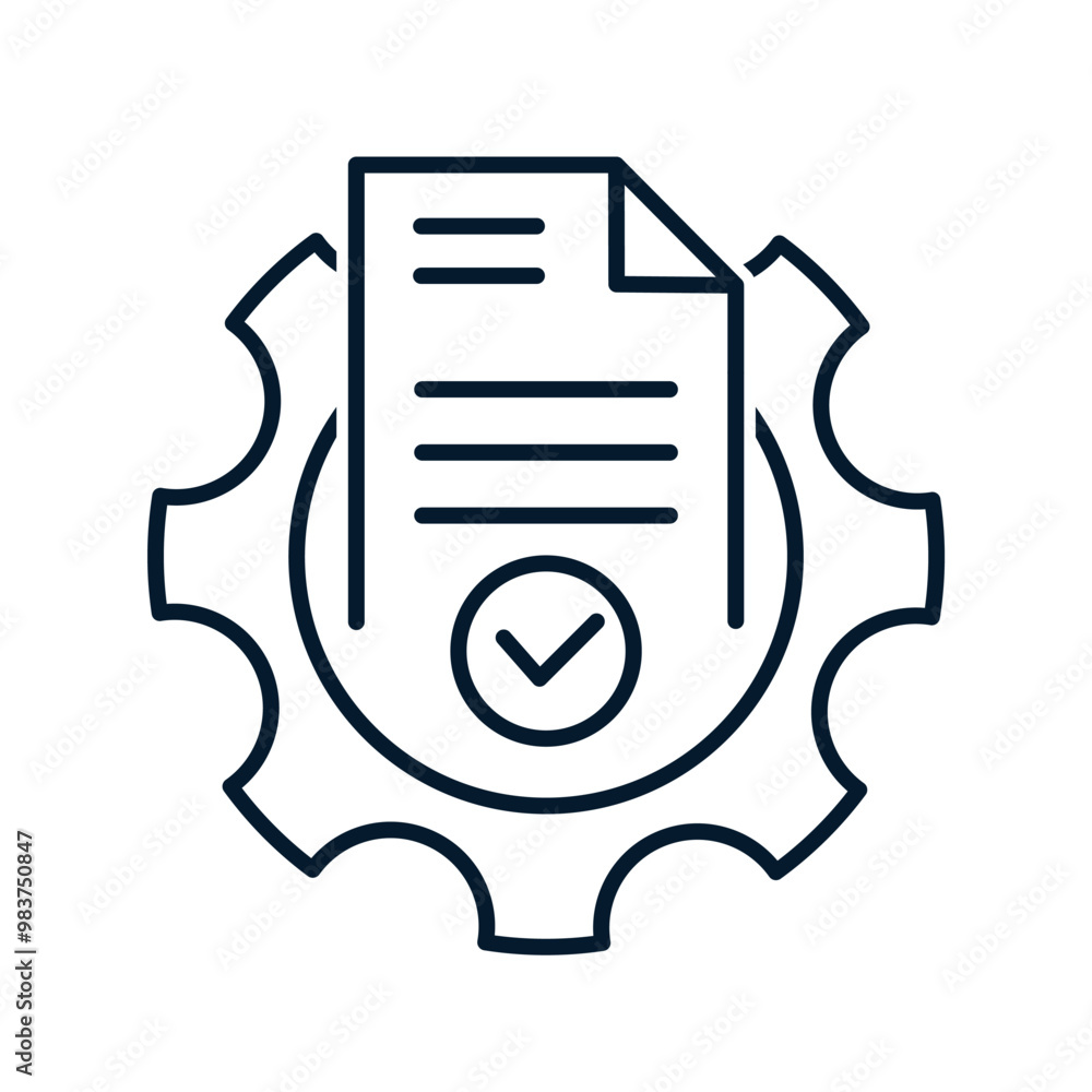 Poster concept of document processing, data audit, information verification, business efficiency. vector li