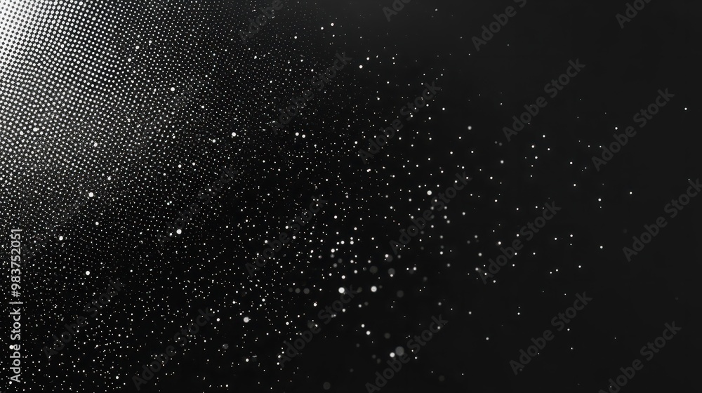 Poster black noise stipple dots halftone gradient isolated png dynamic textured grunge background transpare