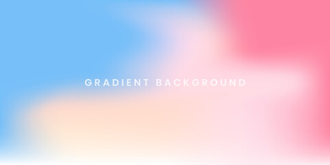 Abstract clear soft Gradient Pastel Light blue, pink and yellow color Background