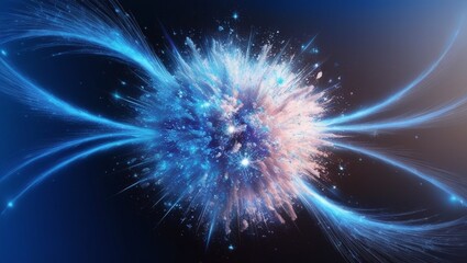 Fototapeta premium blue glow particle abstract bokeh background